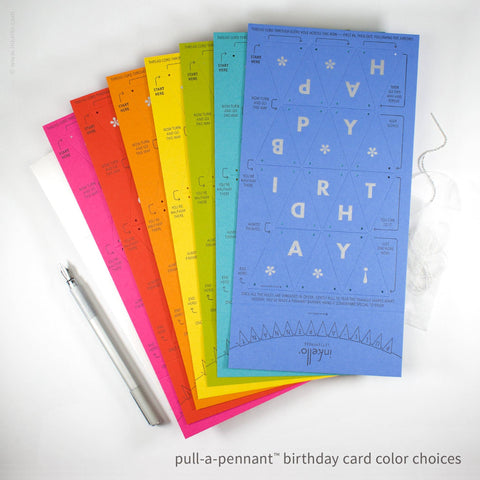 Birthday Pull-A-Pennant™ Greeting Card (#510): Chartreuse Green