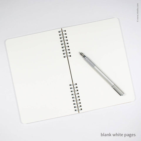 Big Burst Spiral Notebook with Mulberry Cover and Silver Ink: Blank