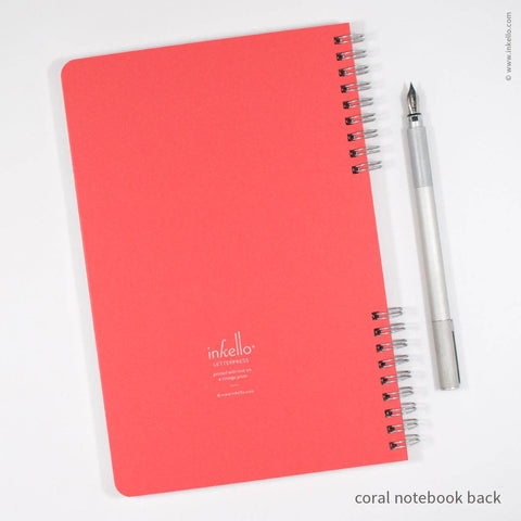 Big Burst Spiral Notebook with Coral Cover and Silver Ink: Blank