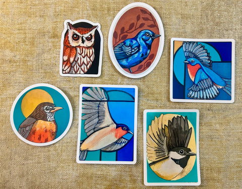Indigo Bunting Vinyl Sticker