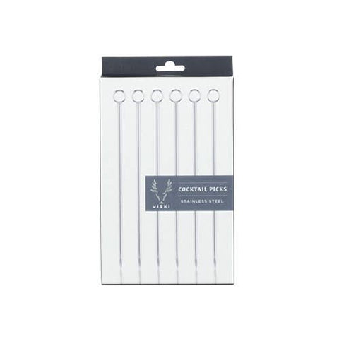 Harrison Reusable Stainless Steel Cocktail Picks - Set of 6