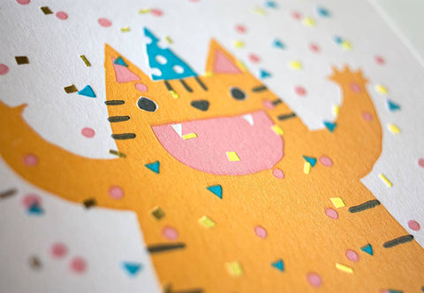 Confetti Cat Card