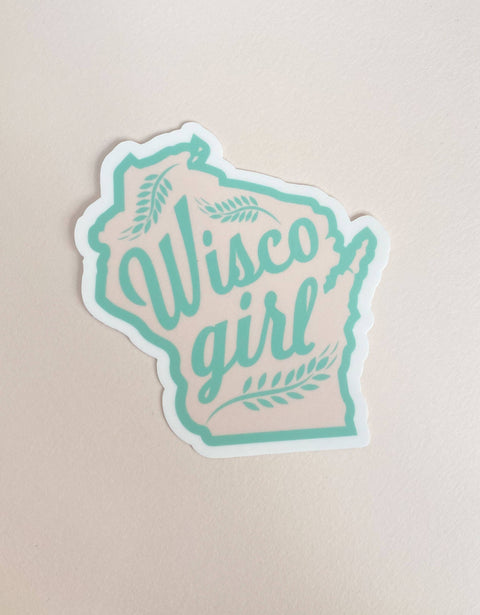 Wisco Girl Wisconsin State Vinyl Sticker