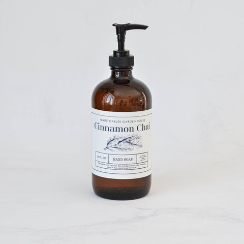Liquid Hand Soap 16 oz. | Made In USA: Amber / Lavender Woods, Glass Jar