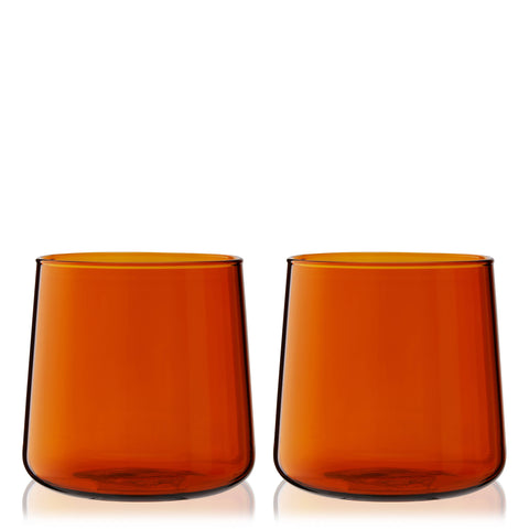 Aurora Cocktail Tumblers - Amber - Set of 2