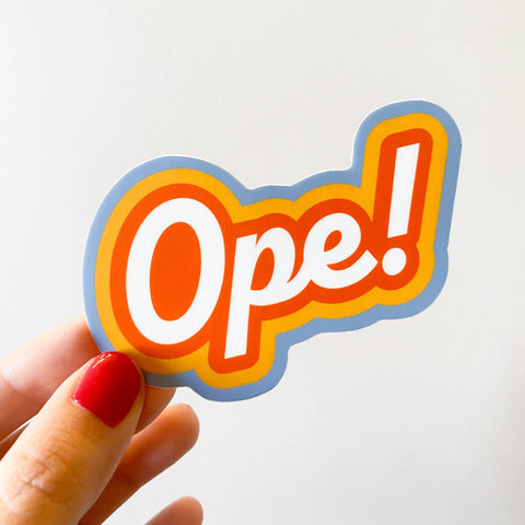 Ope! Retro Exclamation Vinyl Sticker