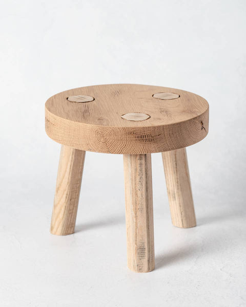 Round Reclaimed Wood Riser Stand | Made In USA: 3"