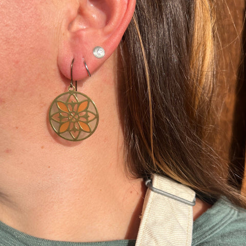 Kaleidoscope // stained glass resin earrings