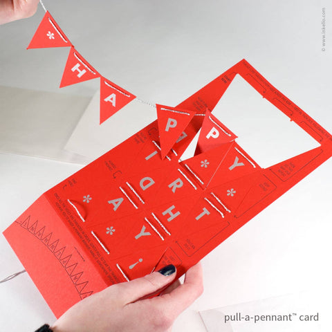 Birthday Pull-A-Pennant™ Greeting Card (#510): Chartreuse Green