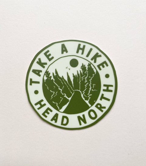 Take a Hike Head North Vinyl Sticker