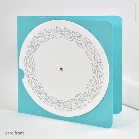 Silver School of Fish Note Card (#336)