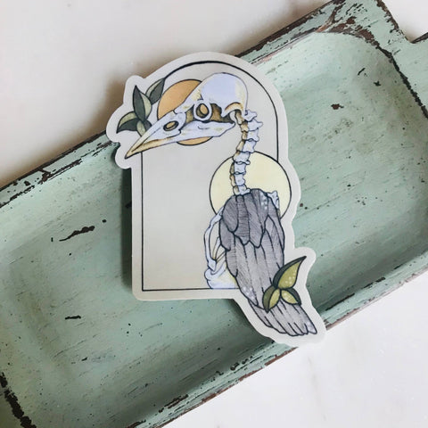 Feather & Bone Vinyl Sticker