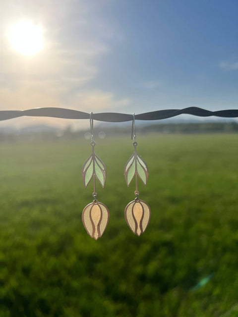 Tulipa // Stained Glass Resin Earrings