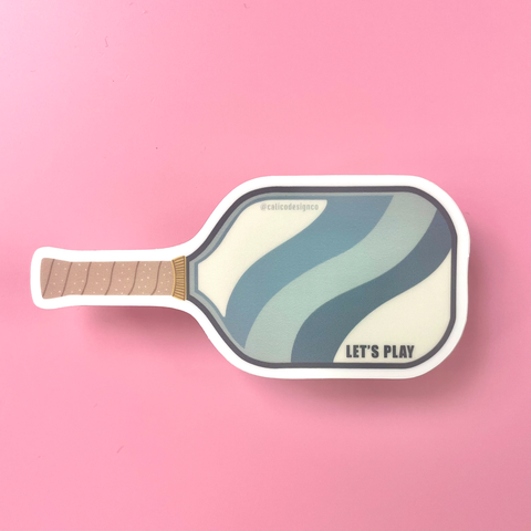 Pickleball Paddle Vinyl Sticker - Blue