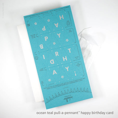 Birthday Pull-A-Pennant™ Greeting Card (#510): Chartreuse Green