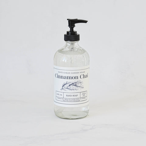 Liquid Hand Soap 16 oz. | Made In USA: Amber / Lavender Woods, Glass Jar