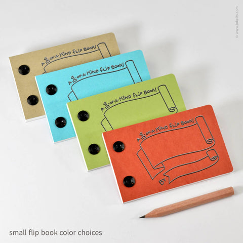 Draw-Your-Own Flip Book + Pencil (#316): Apple Green / Small