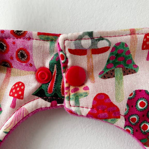 Pink Mushroom Baby Bib