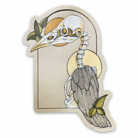 Feather & Bone Vinyl Sticker