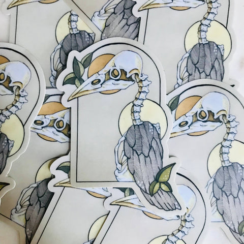 Feather & Bone Vinyl Sticker