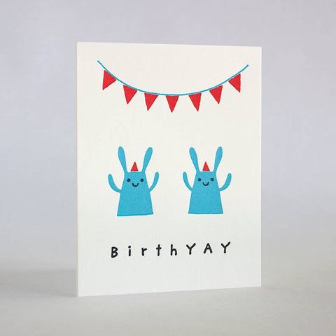 BirthYAY Letterpress Gold Foil Birthday Card
