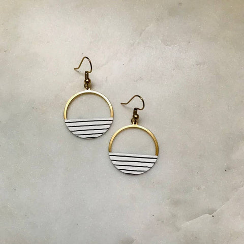Crescent Hoop Earrings-Assorted Styles