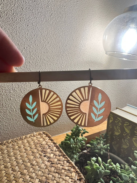 Sunbeam // Stained Glass Resin Earrings