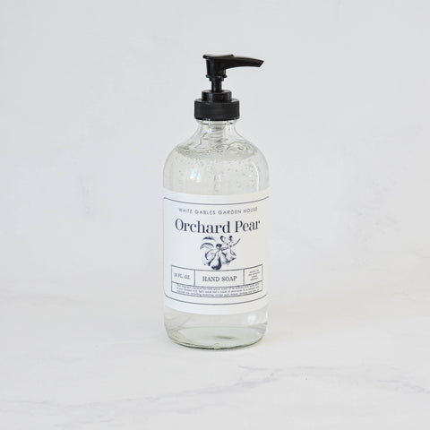 Liquid Hand Soap 16 oz. | Made In USA: Amber / Lavender Woods, Glass Jar