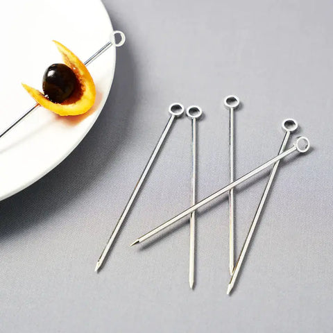 Harrison Reusable Stainless Steel Cocktail Picks - Set of 6
