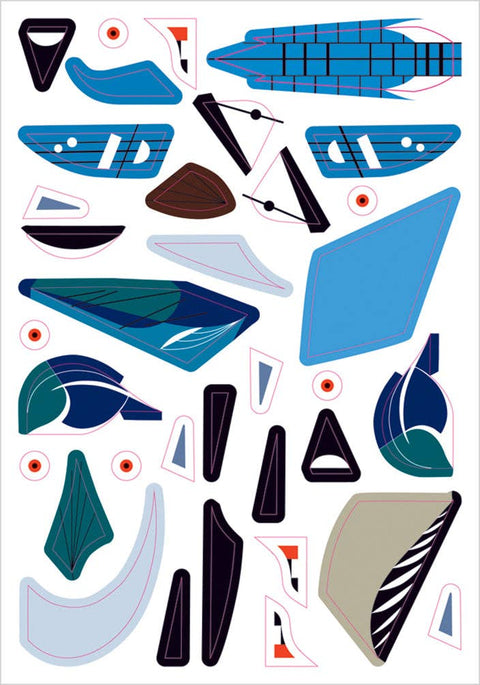 Charley Harper’s Sticky Birds: An Animal Sticker Kit