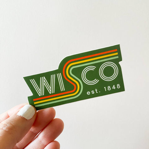 Retro Wisco Vinyl Sticker
