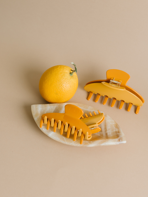 Small 2" Hair Claw Clip - Citrus