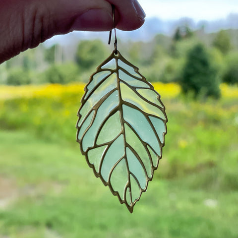 Spring Growth - Stained Glass Resin Earrings