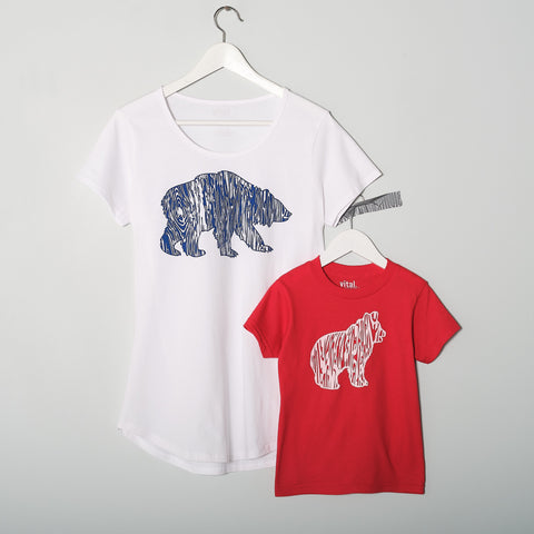 Women’s Mama Bear Faux Bois Scoop Tee