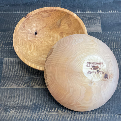 Birch Wood Knotty Bowl