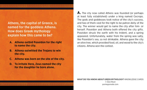 What Do You Know about Greek Mythology? Knowledge Cards