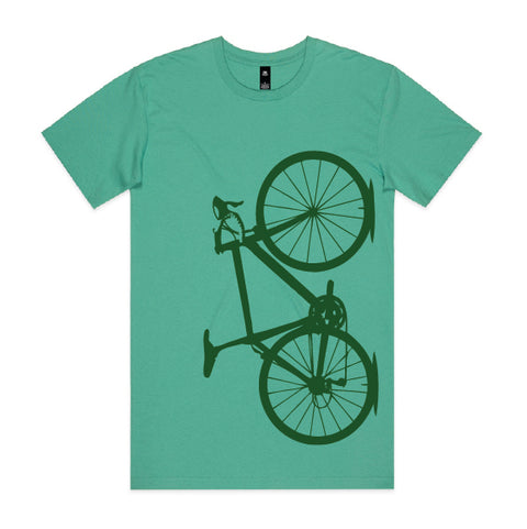 Men's Road Bike Tee, Topaz Forest