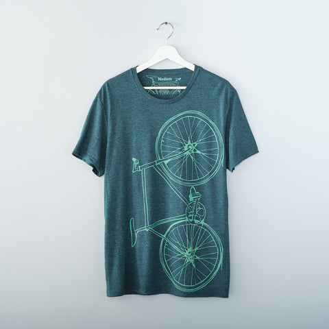 Men's Tri-Blend Fixie Tee, Sea Green and Teal