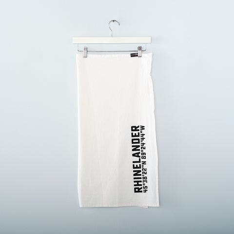 Rhinelander Longitude and Latitude Deluxe Floursack Tea Towel
