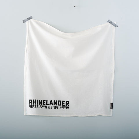 Rhinelander Longitude and Latitude Deluxe Floursack Tea Towel