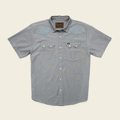 HOWLER BROTHERS Crosscut Deluxe Shortsleeve Shirt, Beams: Blue Spruce