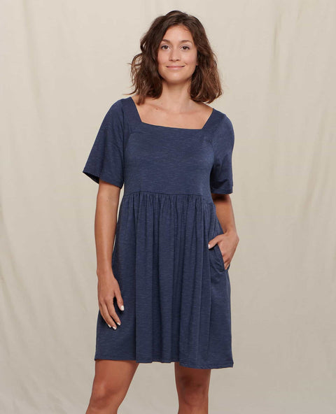 Women’s SORA Short Sleeve Dress, TRUE NAVY