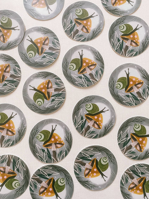 Happy Snail 3" Matte Sticker