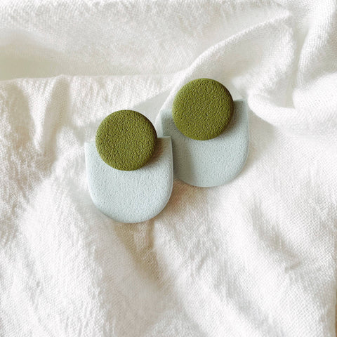 Etta |  Statement Stud Polymer Clay Earrings