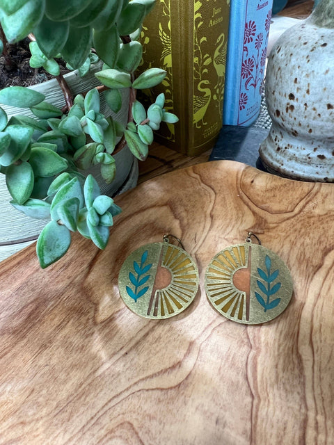Sunbeam // Stained Glass Resin Earrings