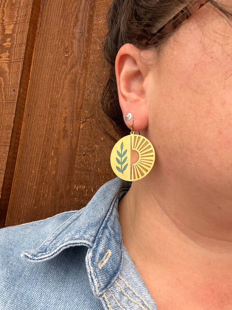 Sunbeam // Stained Glass Resin Earrings