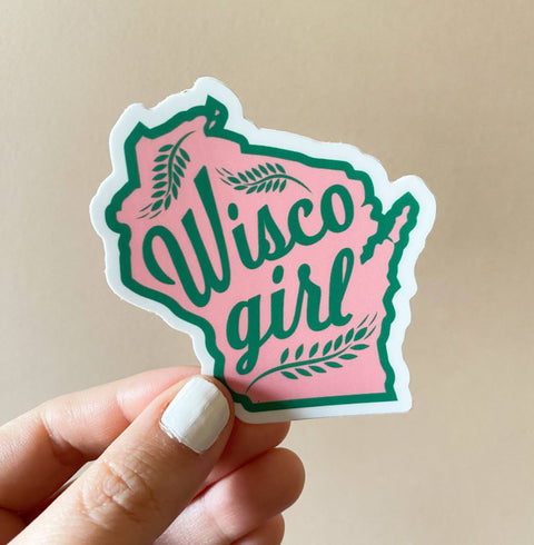 Wisco Girl Wisconsin State Vinyl Sticker