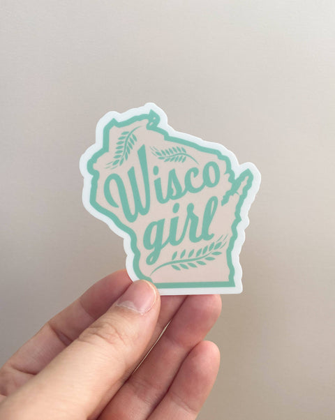 Wisco Girl Wisconsin State Vinyl Sticker