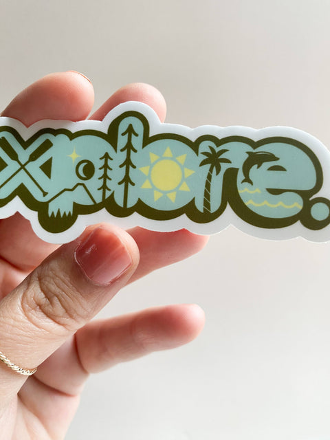 Explore Travel Icons Vinyl Sticker