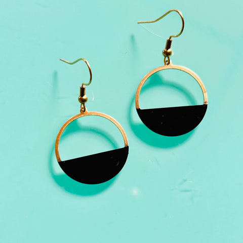 Crescent Hoop Earrings-Assorted Styles